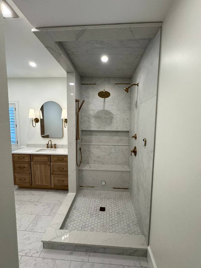 Primary bath — walk-in shower