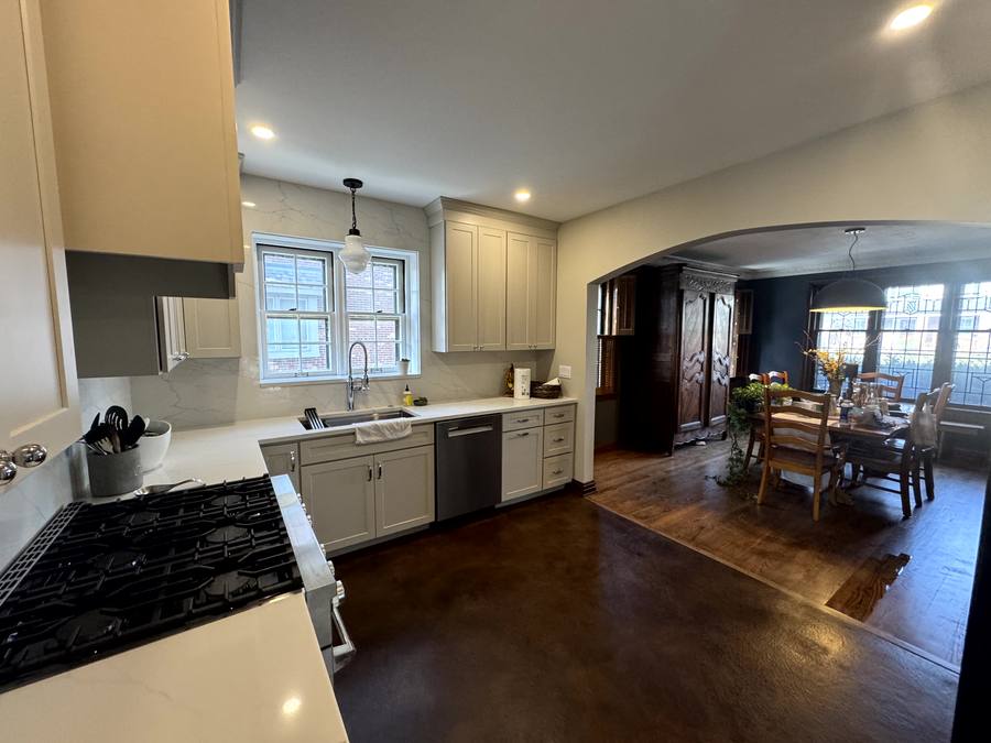 Kitchen — custom cabinetry and stone